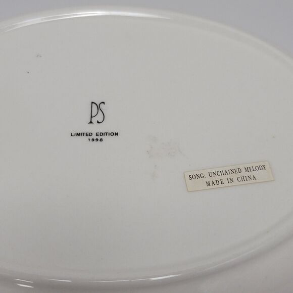 PS 1998 Vintage Floral Porcelain Ceramic Ova Trinket Box Music Jewelry Case - Picture 5 of 12